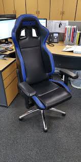 Unlike regular office chairs, this racing style chair features a bucket seat for extra comfort on those long working days. A Big Thanks To Our Customer For Sending In This Photo There S No Better Way To Get That Racing Inspired Look Th Office Chair Dining Room Chair Cushions Chair