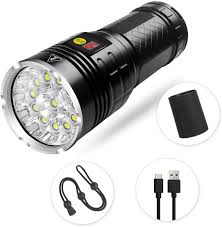 Semlos Rechargeable Torch Led Super Bright Flashlight 5000 Lumen