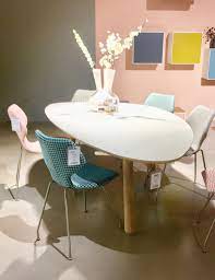 eettafel circlips ovaal aparte vorm rustieke woonkamer tafel woonkamer pastel huis