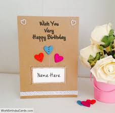 Amazing Handmade Birthday Cards With Name Birthday Card With Name Handmade Birthday Cards Happy Birthday Name