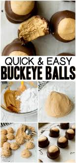 Buckeye Balls Are Simple Peanut Butter And Chocolate No Bake Candies Buckeye With Images Buckeye Balls Recipe Candy Recipes Homemade Peanut Butter Balls Recipe