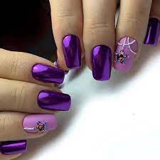 Дизайн ногтей с фиолетовым цветом