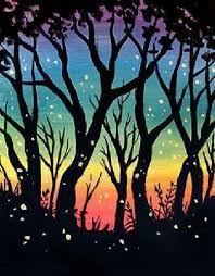 Alberi E Sfondi Sfumati Sfondi Paesaggi Dipinti Semplici