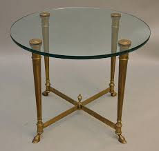 Check spelling or type a new query. Sold Price Mcm Circular Side Table Brass With Glass Top And Hoof Feet 20 Inches Tall X 26 Inch Diameter January 3 0119 5 30 Pm Est