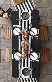 Black White Celebration Tablescape Dinner Party Table Settings Dinner Party Table Party Table Settings