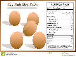 Egg Nutrition Facts Stock Vector Illustration Of Protein