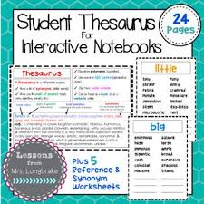Interactive Notebook Pages That Are Like Little Thesaurus Pages For Students 24 Words With 14 Interactive Notebooks Writing Lesson Plans Interactive Journals