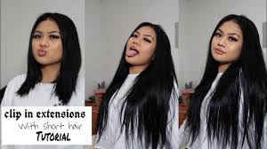 Shorter extensions usually look more natural, especially if your hair is very short. How I Put In My Hair Extensions With Short Hair Youtube