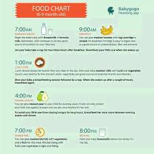 diet chart 8 month old baby