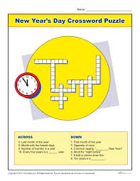 The best free online crossword is brand new, every day. New Year S Day Crossword Puzzle Printable Holiday Activity