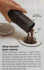 Clean A Clogged Shower Drain Diy Cleaning Solution Unclog Drain Shower Drain