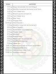 Jadual Harian Pondok Moden Tahfiz Saadah Addaarain Person Personalized Items