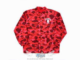 Bape Red Og Camo Coach Jacket L Bathing Ape Clothing Forum Bapetalk Com Bape Sweater Clothes Coach Jacket