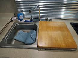 camco oak accents rv sink cover 15