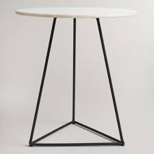 White Marble And Metal Round Accent Table Metal Accent Table Black Marble Side Tables White Marble Side Table