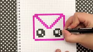 Handmade pixel art how to draw kawaii big mac pixelart pixel avec. Tuto Pixel Art Comment Dessiner Une Enveloppe Kawaii Ø¯ÛŒØ¯Ø¦Ùˆ Dideo