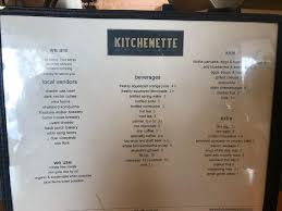 online menu of kitchenette restaurant