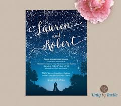 Starry Night Wedding Invitation And Rsvp Set By Onlybyinvite Wedding Invitation Kits Wedding Invitations Rustic Printing Wedding Invitations