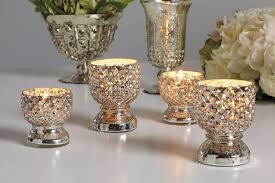 Tabloid Votive 2 5 X3 5 Mercury Glass Votives Glass Votive Glass Votive Holders