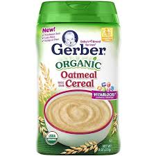 Gerber Organic Single Grain Cereal Oatmeal Baby Cereal Organic Baby Cereal Organic Oatmeal