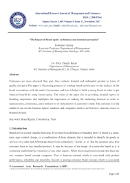 Brand equity has a direct impact on sales volume and a company's profitability because consumers gravitate toward products and services with great. Pdf The Impact Of Brand Equity On Business And Customer Perception