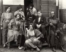 Circus Artists Posing For A Picture While Resting Outside A Trailer 1930s August Sander Circus Photography Vintage Circus