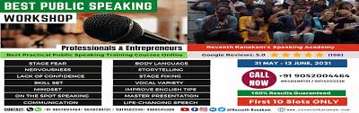 Organize and share your learning with class central lists. Best Public Speaking Training Courses Online For Professionals And Entrepreneurs Live Online Classes By Revanth Kanakam