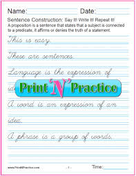 Use these printable worksheets & learn writing letters, words, sentences practice cursive letters from a to z with our cursive writing worksheets. 20 Simple Cursive Sentences Easy Grammar Worksheets Practice