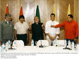 Presidente Lula participa de encontro com os presidentes do Paraguai, Fernando Lugo, da Bolívia, Evo Morales, do Equador, Rafael Correa, e da Venezuela, Hugo Chávez, em Belém.jpg — Biblioteca