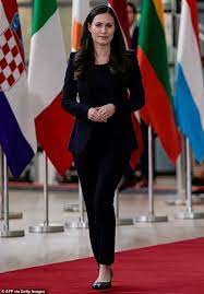 Santa marina beach hotel amoudara enjoys a prime location near technopolis, and offers 208 rooms with views of the garden. Finland S 34 Year Old Pm Sanna Marin Attends Her First Eu Summit In 2021 Executive Woman Women Bar Outfits