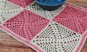 Tablecloth crochet patterns round mesh lace tablecloth crochet pattern. Retro Chic Crochet Table Runner Pattern Petals To Picots