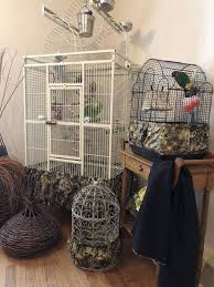 Bird Cage Seed Catcher Ebay Handcrafted Black Tan Fabric Bird Cage Seed Catcher Skirt Or Cover Xs Xxl Diy Bird Cage Fabric Birds Bird Cage