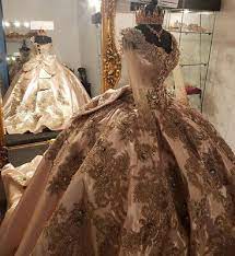 Types of sweet 16 dresses. Princess Rose Gold Quinceanera Dress Long Sleeves Applique Beading Sweet 16 Gown Ebay