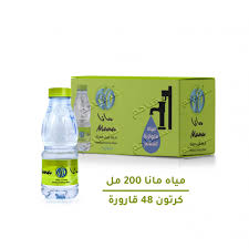 شركة مياه مانا 200 مل Mana كرتون 48 قارورة اغراض العائلة
