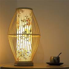 Japanese Creative Table Lamp Waist Drum Shape Bamboo Desk Lamp Creative Decorative Lighting Table Lamp Lamp Table Lamp Lighting