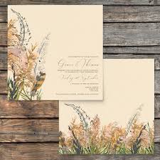 Boho elegance wedding invitations from: Bohemian Pampas Wedding Invitations Hawthorne And Ivory