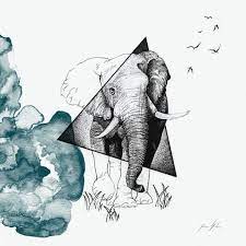 Unique Elephant Art Blue Watercolor Elephant Wall Art Etsy Elephant Art Art Prints Art
