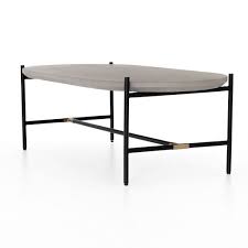 Scroll legs and scroll supports. Concrete Iron Coffee Table