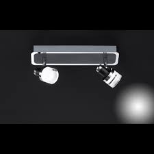 3 x 4w gu10 led leuchtmittel, 400lm, warmweiß) modern wohnzimmer led deckenspot, rund led. Led Deckenstrahler Schwarz Mit Zwei Brennstellen Und Einer Lange Von 33 Cm