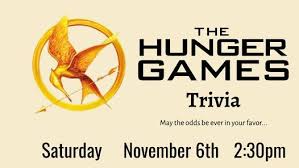 Originally a touring exhibition that visited new york, san francisco, sydney, louisville, and australia, the hunger games: Hunger Games Trivia Editions Coffee And Bookstore Kannapolis November 6 2021 Allevents In