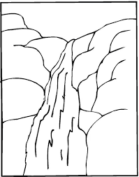 Mountain coloring pages are a cool way to discover the snowy slopes of mountains from all over the world. Waterfall 3 Coloring Page Coloring Pages Nature Landscape Coloring Pages Coloring Pages For Kids