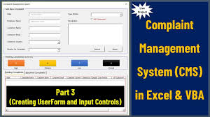 Sep 19, 2017 · monitoring the audit program: Complaint Management System In Excel And Vba Part 4 Creating Resolve Complaint Userform Youtube