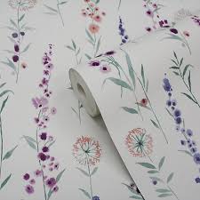 This jar opener hides neatly out of sight under a cabinet, cupboard, counter, or shelf, taking no valuable storage space. Goodhome Bifora Purple Floral Smooth Wallpaper Diy At B Q