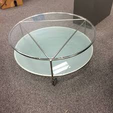 Angled legs are simple, yet striking—while its planked mango wood top is anything but ordinary. Ultra Modern Contemporary 40 Double Glass Chrome Round Coffee Table On Wheels Like New Displayed On Round Red Rug Jireh Trading Company Community Benefit Auction 33 K Bid