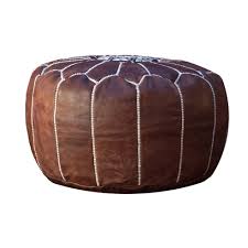 Joiyescent faux leather unstuffed pouf case for floor seating, leather pouf ottoman,17.7x17.7x17.7, floor pouf square ottoman, stuffing not included, chocolate brown. Moroccan Pouf Brown The Moroccan Den