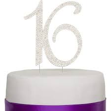 Home blog 2 tier 16th birthday cake. Sweet 16 Cake Topper 16th Birthday Party Supplies Decoration Ideas Silver Walmart Com Walmart Com