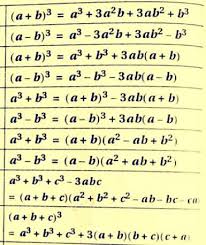 Cube Formula Table Algebraic Formulas In 2021 Maths Algebra Formulas Math Formula Chart Algebra Formulas