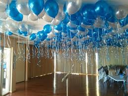 Bring A Room To Life With Sapphire Blue And White Free Floating Balloons Balloon Ceiling Helium Balloons Balloons