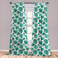 East Urban Home Ambesonne Green Leaf Curtains Tropical Palm Tree Leaves Exotic Hawaiian Foliage Rainforest Jungle Window Treatments 2 Panel Set For Living Room Bedroom Decor 56 X 63 Sea Green Teal White Wayfair Hawaiian decor style is about the colorful tropical theme that bring hawaiian decor theme is perfect for summer homes and cottages. ambesonne green leaf curtains tropical palm tree leaves exotic hawaiian foliage rainforest jungle window treatments 2 panel set for living room