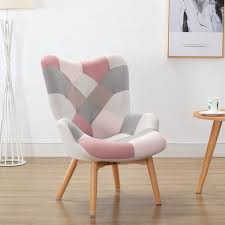 The different colors and patterns of fabric clash into a palette that is versatile enough to accommodate. Willow Patchwork Armchair Pink Fabric Get Furnished
